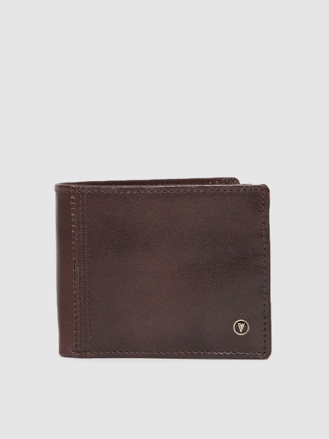 

Van Heusen Men Brown Solid Leather Two Fold Wallet