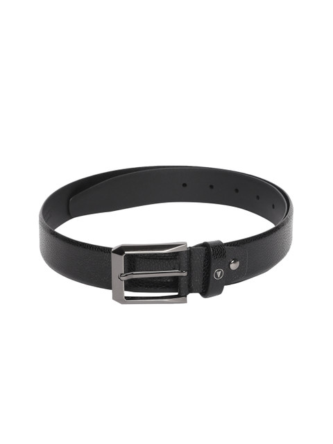 

Van Heusen Men Black Solid Leather Belt
