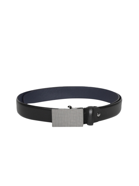 

Van Heusen Men Black Textured Leather Belt