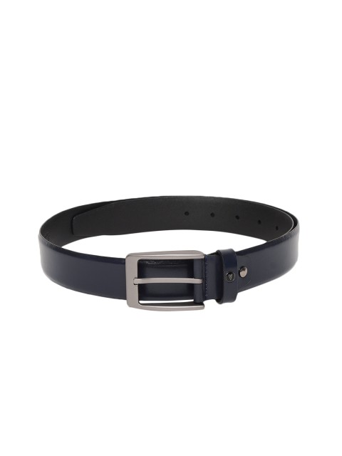 

Van Heusen Men Navy Blue Solid Leather Belt