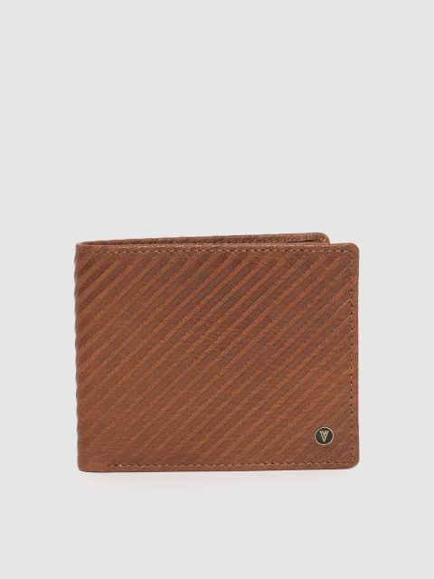 

Van Heusen Men Tan Brown Textured Leather Two Fold Wallet