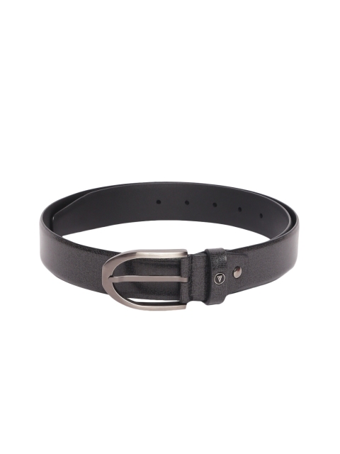 

Van Heusen Men Black Printed Leather Belt