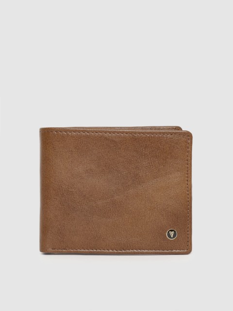 

Van Heusen Men Brown Textured Leather Two Fold Wallet