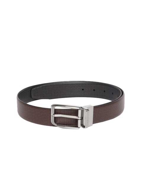 

Van Heusen Men Brown & Black Textured Reversible Leather Belt
