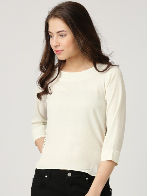 

Marie Claire Cream-Coloured Georgette Top