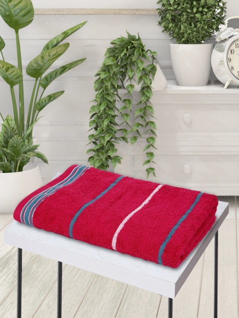 

BIANCA Unisex Pink & Blue Striped 400 GSM Ultra-Smooth Bath Towel