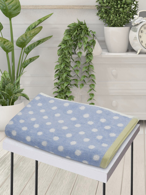 

BIANCA Unisex Blue & White Printed 450 GSM Bath Towel