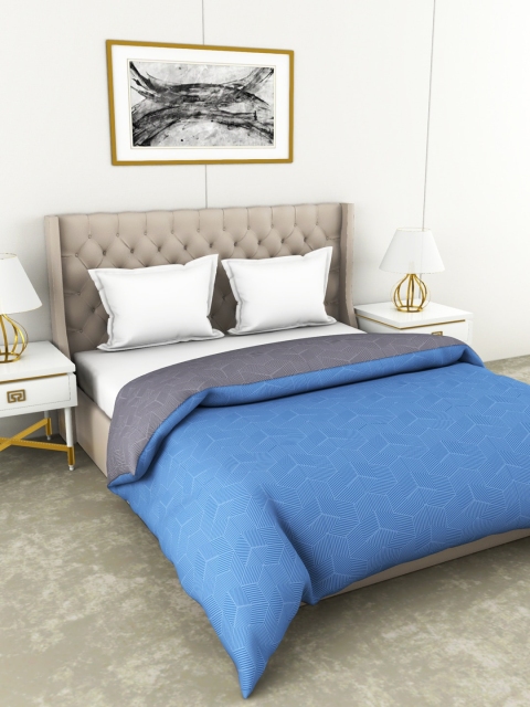 

BIANCA Blue & Grey Abstract AC Room 120 GSM Double Bed Comforter