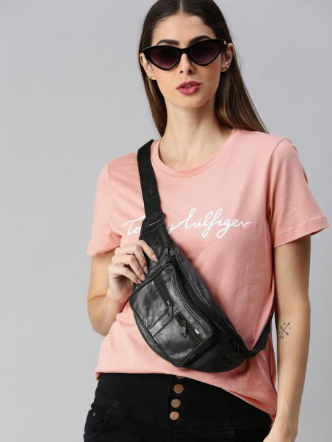 

Tommy Hilfiger Women Pink Printed Round Neck T-shirt