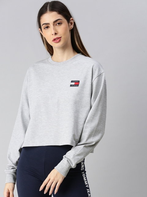 

Tommy Hilfiger Women Grey Solid Round Neck T-shirt