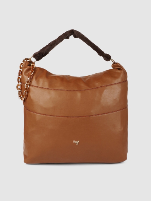 

Baggit Tan Brown Solid Hobo Bag