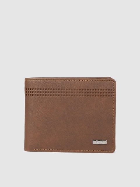 

Baggit Men Brown Textured Two Fold Wallet