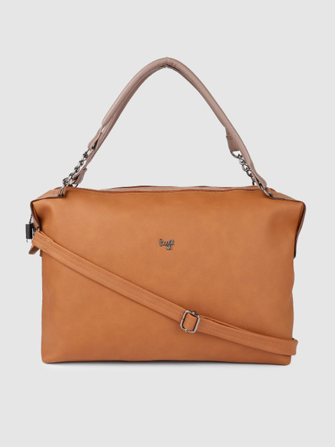 

Baggit Tan Brown Solid Handheld Bag