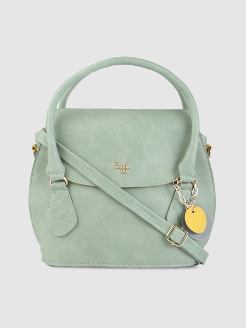 

Baggit Women Green Solid Handheld Bag