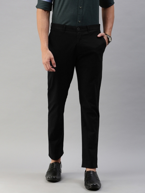 

Blackberrys Men Black Regular Fit Solid Regular Trousers