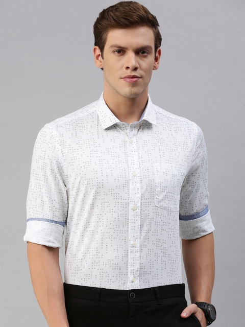 

Blackberrys Men White & Black Slim Fit Printed Casual Shirt