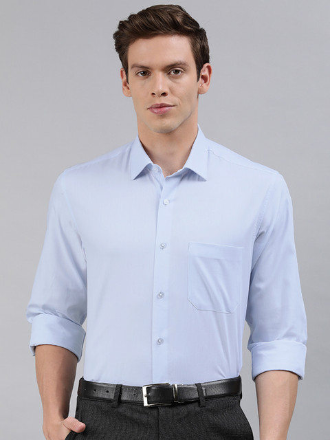

Louis Philippe Men Blue Slim Fit Solid Formal Shirt