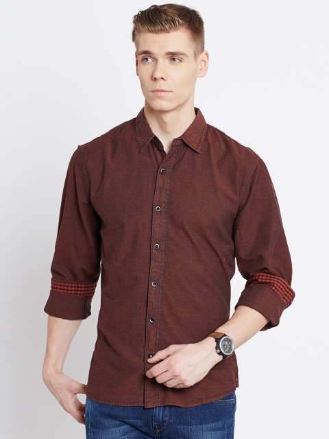

United Colors of Benetton Rust Brown Casual Shirt