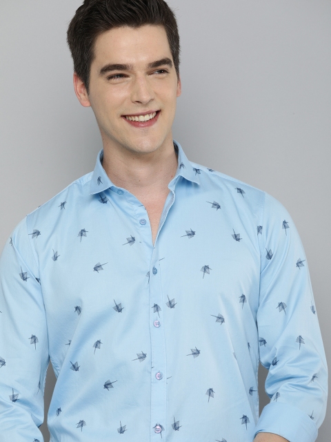 

Mast & Harbour Men Blue Slim Fit Abstract Printed Casual Shirt