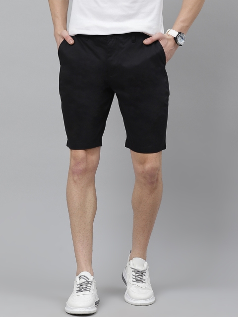 

Mast & Harbour Men Black Solid Regular Fit Shorts