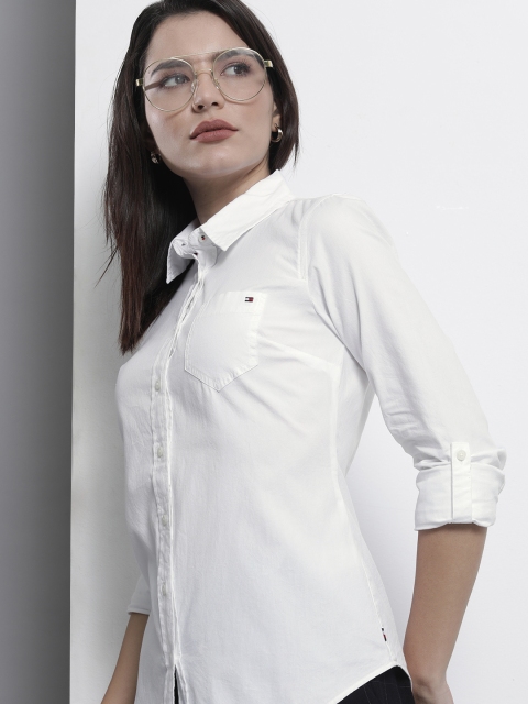 

Tommy Hilfiger Women White Classic Fit Casual Shirt