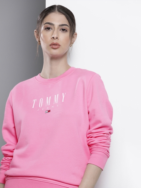 

Tommy Hilfiger Women Pink Logo Printed Sweatshirt