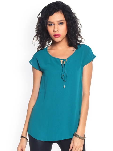 

Besiva Teal Green Polyester Top