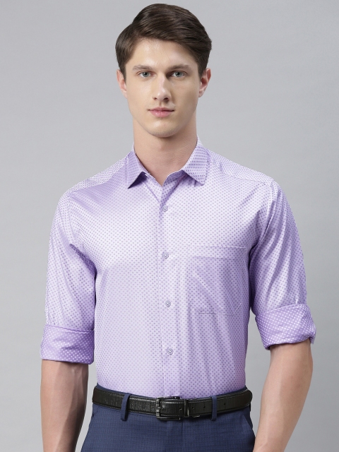 

Louis Philippe Men Purple Slim Fit Printed Formal Shirt