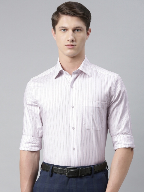 

Louis Philippe Men Pink Striped Classic Fit Shirt