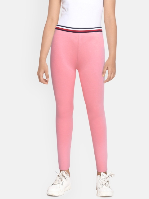 

Tommy Hilfiger Girls Pink Solid Leggings