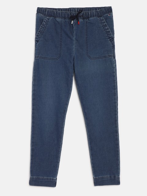 

Tommy Hilfiger Girls Navy Blue Regular Fit Mid-Rise Clean Look Stretchable Jeans