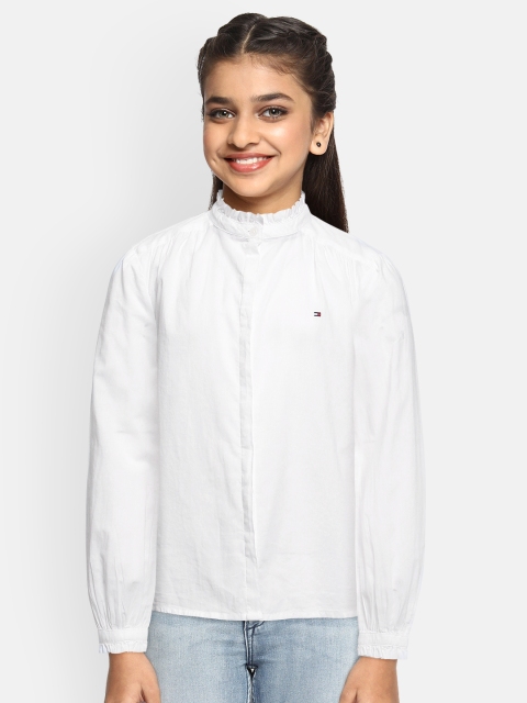 

Tommy Hilfiger Girls White Regular Fit Solid Casual Shirt