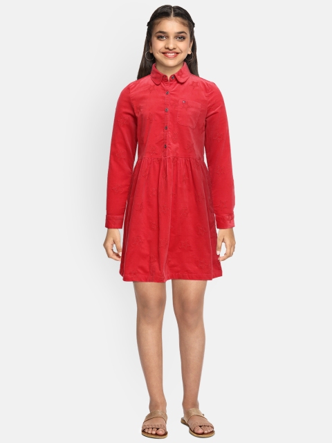 

Tommy Hilfiger Girls Red Solid Shirt Dress