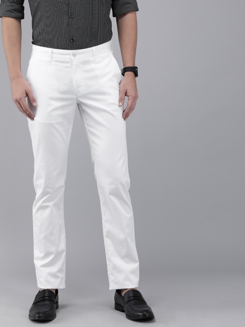 

Blackberrys Men White B 95 Tapered Fit Solid Regular Trousers