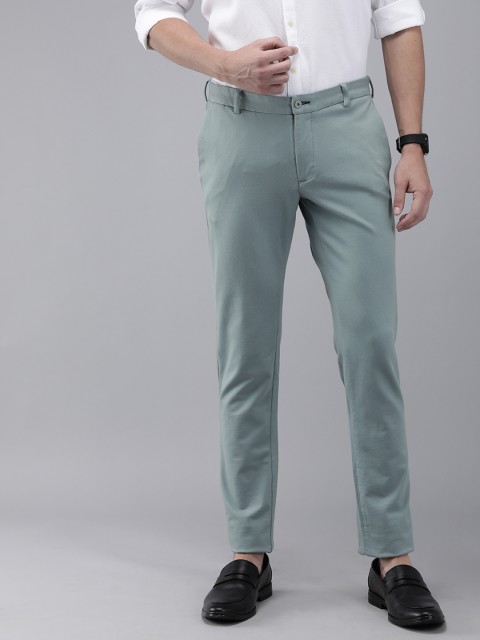 

Blackberrys Men Blue Super Slim Fit Solid Regular Trousers