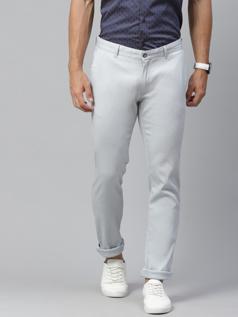 

Blackberrys Men Light Blue Skinny Fit Regular Trousers