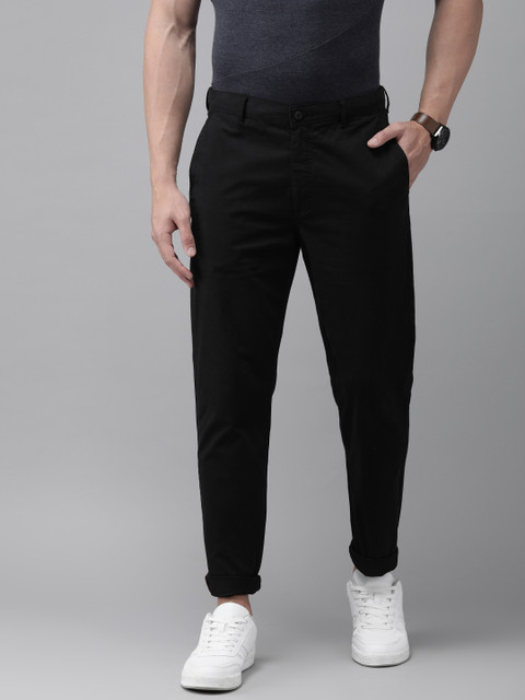 

Blackberrys Men Black STEVE Regular Fit Solid Trousers