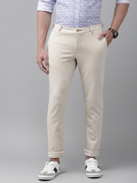 

Blackberrys Men Beige OSCAR Slim Fit Solid Chinos