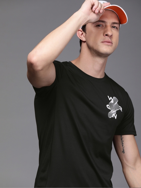 

WROGN ACTIVE Men Black Printed Round Neck T-shirt