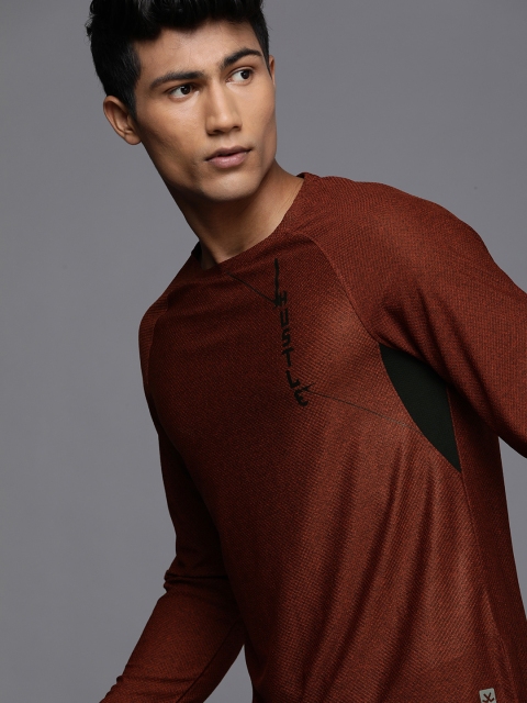 

WROGN ACTIVE Men Red & Black Printed Slim Fit T-shirt