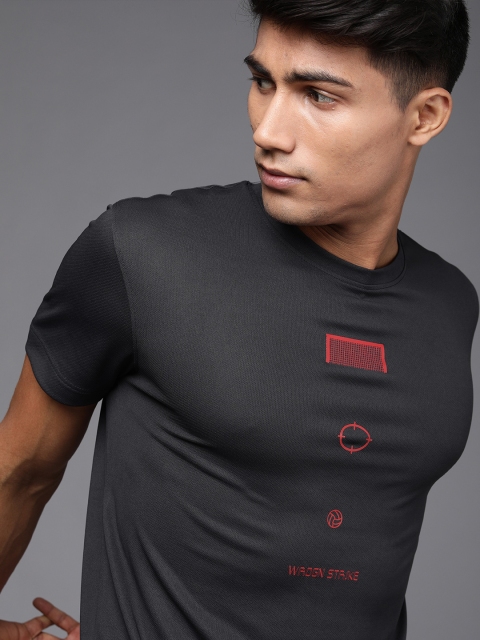 

WROGN ACTIVE Men Navy Blue Printed Slim Fit T-shirt