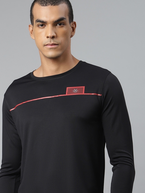 

WROGN ACTIVE Men Black Solid Round Neck T-shirt