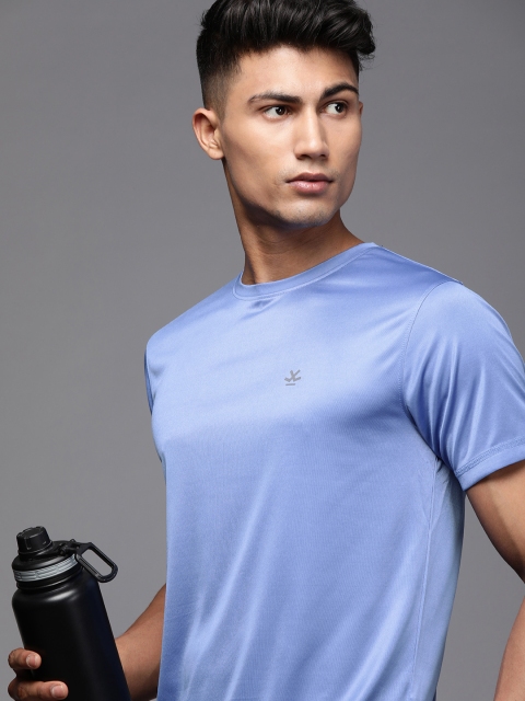 

WROGN ACTIVE Men Blue Solid Round Neck T-shirt