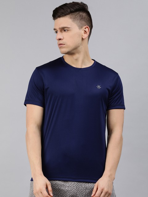 

WROGN ACTIVE Men Navy Blue Slim Fit T-shirt