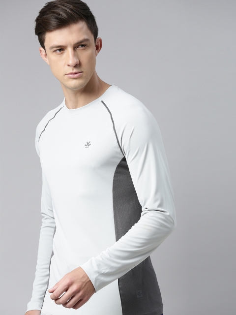 

WROGN ACTIVE Men Grey Slim Fit T-shirt