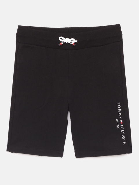 

Tommy Hilfiger Boys Black Solid Pure Cotton Regular Fit Regular Shorts