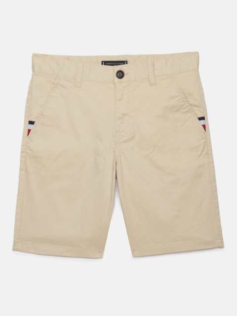 

Tommy Hilfiger Boys Beige Solid Regular Fit Chino Shorts