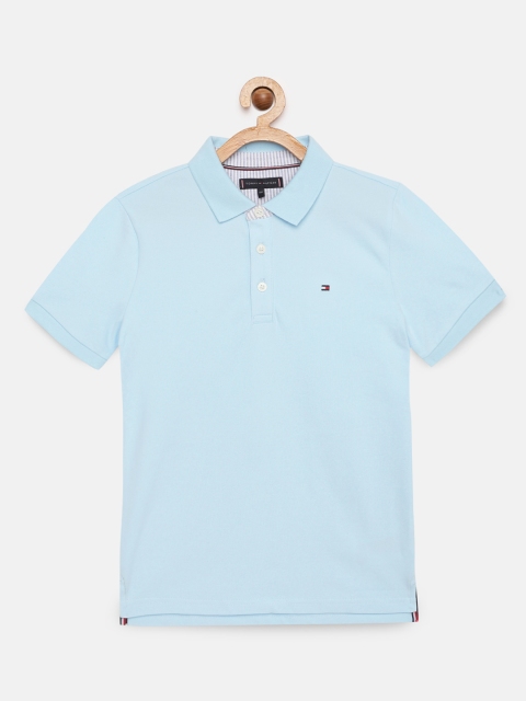 

Tommy Hilfiger Boys Blue Solid BB ITHACA Polo Collar T-shirt