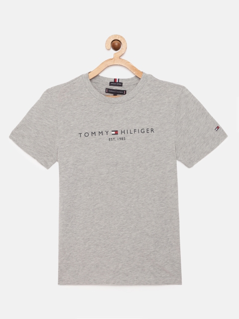 

Tommy Hilfiger Boys Grey Melange Printed Organic Cotton Sustainable T-shirt