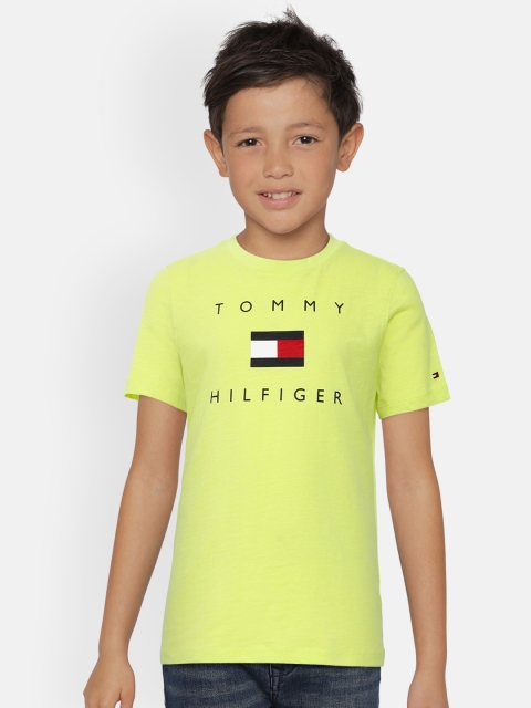 

Tommy Hilfiger Boys Yellow Round Neck Pure Cotton Organic Cotton T-shirt